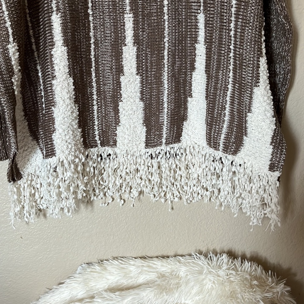Style & Co Fringe Hem Sweater sz L - Picture 3 of 5